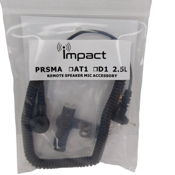Impact Receive Only Single Wire Remote Speaker Mic PRSMA AT1 D1-SH 2.5L - Picture 1 of 4